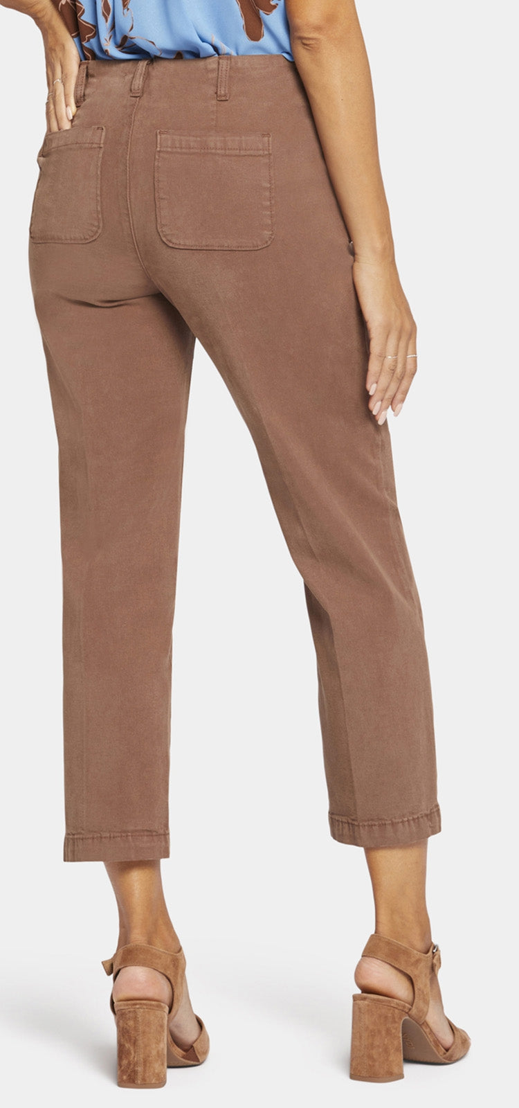 Marilyn Ankle Trouser Brown Stretch Twill | Mocha | Pants | NYDJ