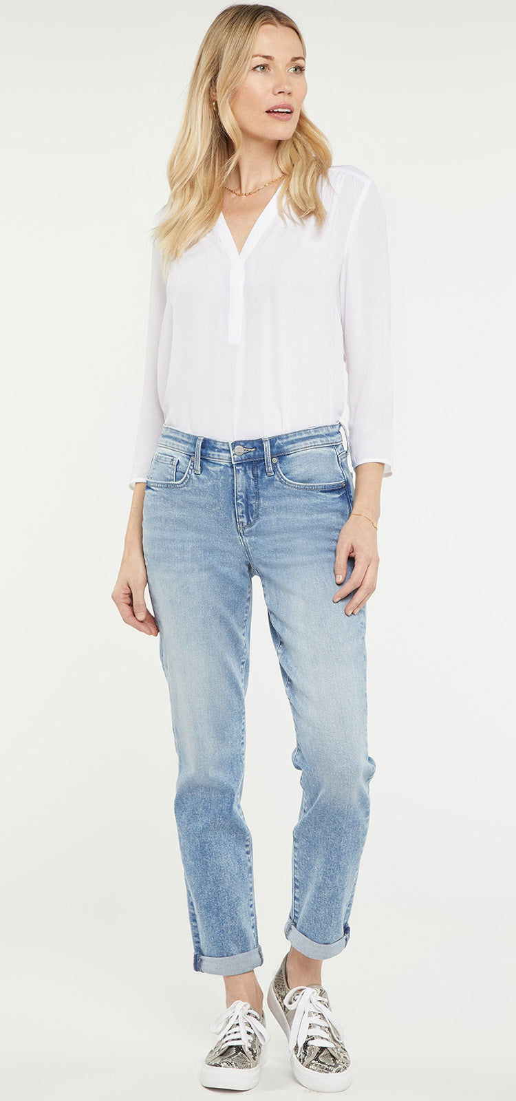 Margot Girlfriend Jeans Light Blue Premium Denim (Petite) | Quinta | Denim | NYDJ