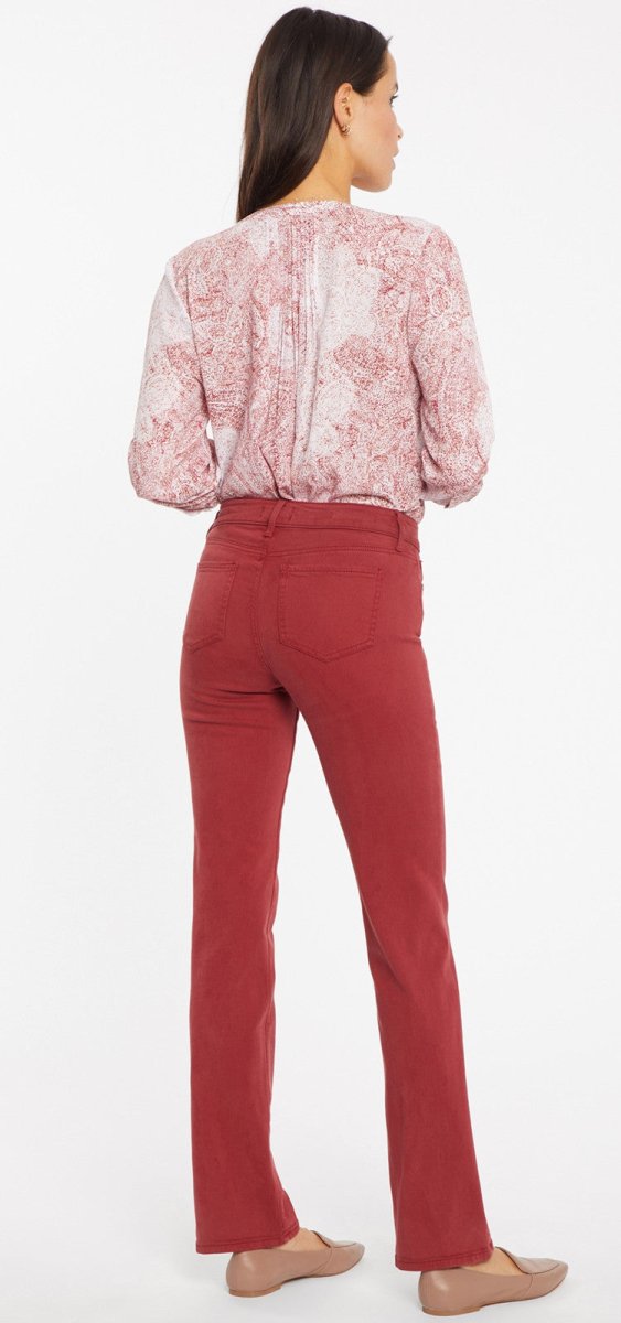 Marilyn Straight Red Premium Denim | Boysenberry Reactive | Non Denim | NYDJ